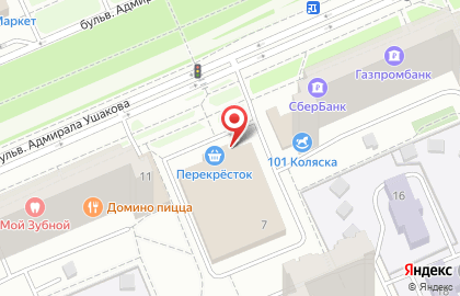 ОАО Банкомат, БИНБАНК на бульваре Адмирала Ушакова на карте
