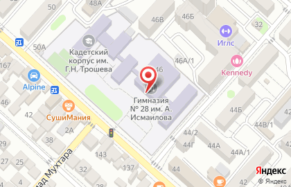 Гимназия №28 в Советском районе на карте