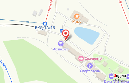Горнолыжный центр Абзаково на карте