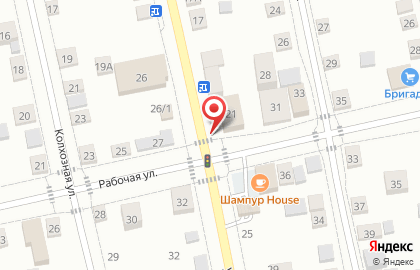 Автокомплекс на Рабочей улице на карте