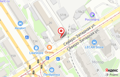 Банкомат Банк Открытие на улице Северо-Западная, 20 на карте