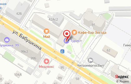 Кабинет медицинского массажа на улице Бабушкина, 42А на карте