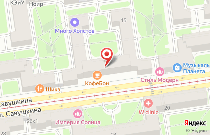 Магазин РосАл в Приморском районе на карте