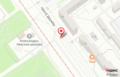 Автостоянка Комбинат Благоустройства на проспекте Дружбы на карте