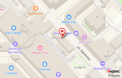 ЛЕНОБЛБАНК на улице Ефимова на карте