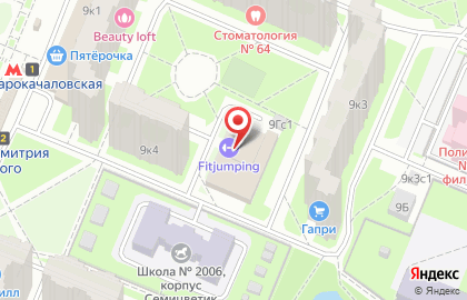 Фитнес-центр Fitjumping (fitjumping.ru) на бульваре Дмитрия Донского на карте