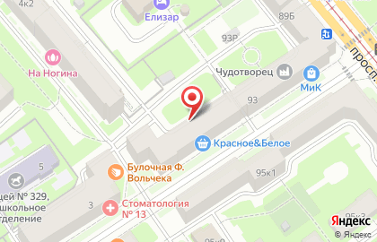 Стрим на проспекте Елизарова на карте