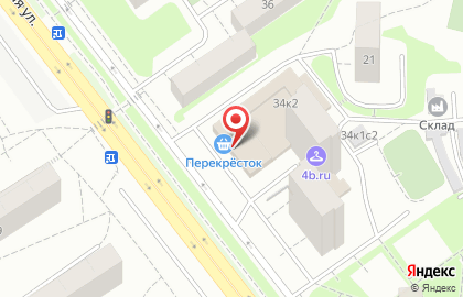 Супермаркет Перекрёсток на метро Беломорская на карте