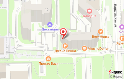 Joy's Pizza на Варшавской на карте