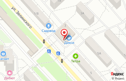 Магазин Хлебная точка на улице Зелинского на карте