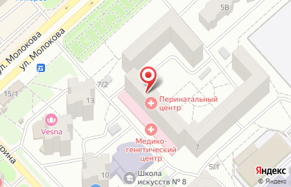 Киоск по ремонту обуви, Советский район на улице Молокова на карте