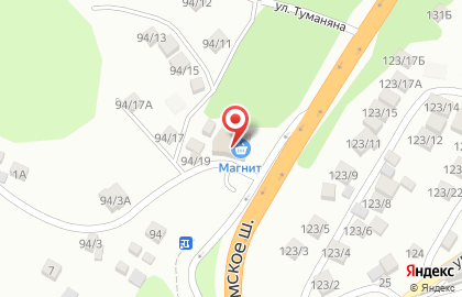 Шинный центр Пин-Авто в Лазаревском районе на карте
