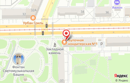 Булочная-кондитерская на проспекте Ленина, 39 на карте