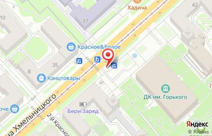 Кафе Дядя Дёнер на улице Богдана Хмельницкого на карте