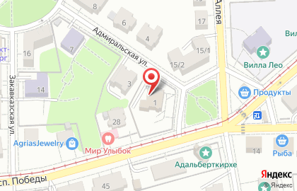 Банкомат Финансовая Корпорация Открытие на Адмиральской улице на карте