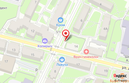 Сеть пирожковых Старорусская мельница на улице Льва Толстого на карте