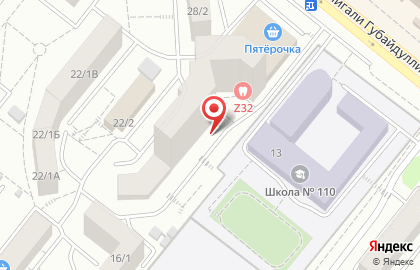 Менделеевский на улице Минигали Губайдуллина на карте