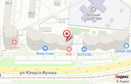 Компания по продвижению сайтов Апдейт на улице Юлиуса Фучика на карте