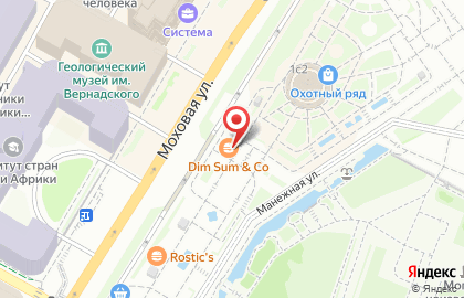 Ресторан быстрого питания Бургер Кинг на площади Манежная на карте