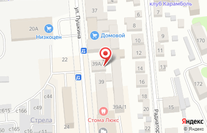 Магазин разливного пива Погребок на улице Пушкина на карте
