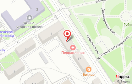 Медицинская клиника Первая линия на карте