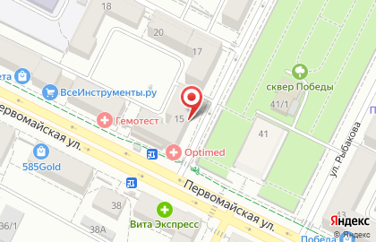 Магазин Ткани на Первомайской улице на карте