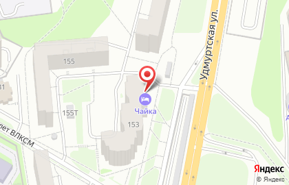 Гостиница Чайка на Удмуртской улице на карте