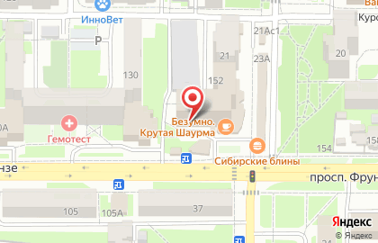 Торгово-монтажная компания Аура на проспекте Фрунзе на карте