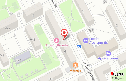 Магазин ПивДомик на улице Петра Романова на карте