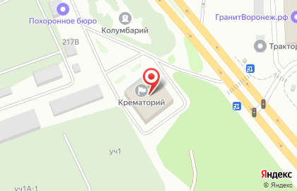 Воронежский крематорий на карте