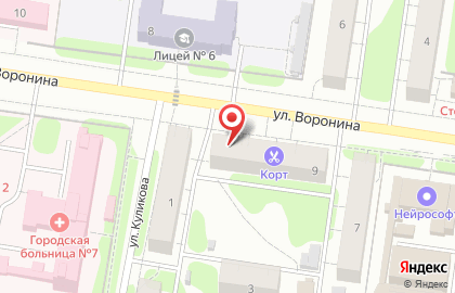Агентство недвижимости Мир квартир на улице Воронина на карте
