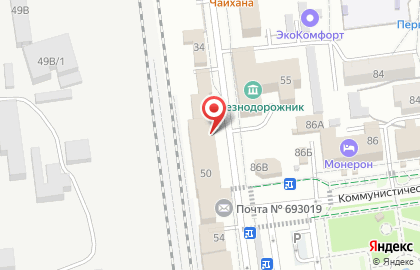 Служба экспресс-доставки Почта России на Вокзальной улице на карте