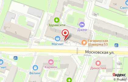 Терминал СберБанк на Московской улице на карте