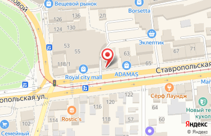 Салон ювелирных изделий Карат на Ставропольской улице на карте