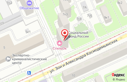 ЗАО Банкомат, АКБ Транскапиталбанк на улице Зои и Александра Космодемьянских на карте