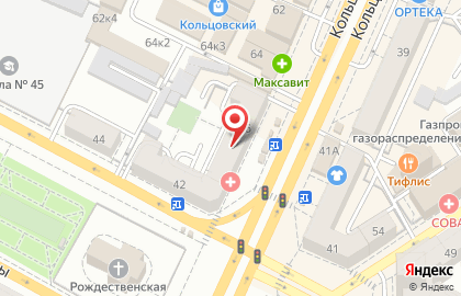 Детская поликлиника №3 на Кольцовской улице на карте