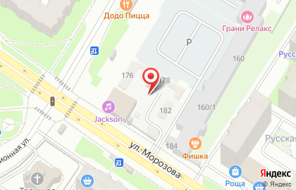 Продовольственный магазин на улице Морозова на карте