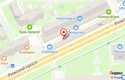 Магазин зоотоваров Зверье Мое на Рижском проспекте на карте