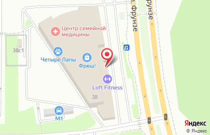 Фитнес-клуб Loft Fitness в Фрунзенском районе на карте
