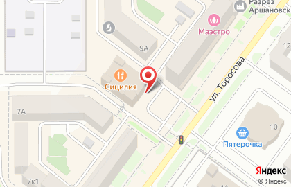 Кофейня Green House на улице Торосова на карте