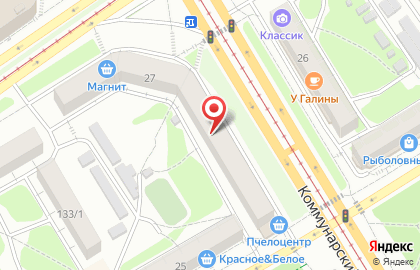 Супермаркет цифровой техники и бытовой электроники ДНС в Коммунарском переулке на карте