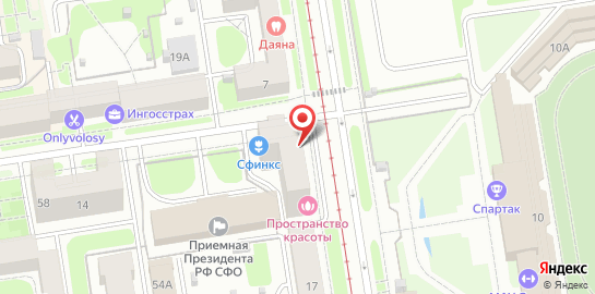 Оптический салон Тамара на улице Державина на карте
