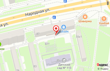 Компания Петербургские Натяжные Потолки на Народной улице на карте