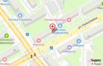 Магазин Весёлый молочник на улице Николаева на карте