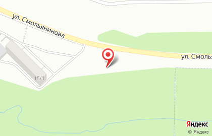 Строящееся административное здание по ул. Смольянинова, 15 к3 на карте