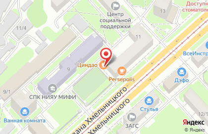 Кафе китайской кухни Циндао на улице Богдана Хмельницкого на карте