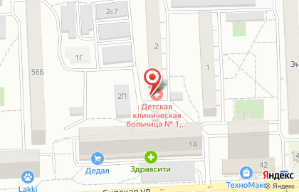 Больница Красноярская межрайонная детская клиническая больница№1 на Ангарской улице на карте