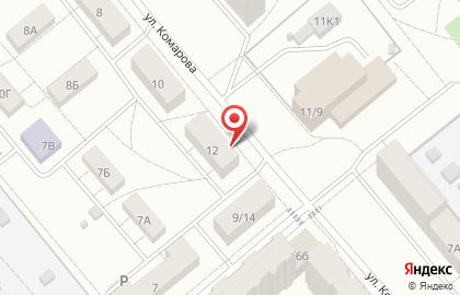 Продуктовый магазин Орбита на улице Комарова на карте