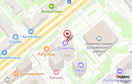 МДМ Банк на проспекте Дзержинского на карте