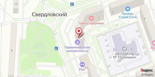 Магазин окон и мебели в рабочем посёлке Свердловский на карте